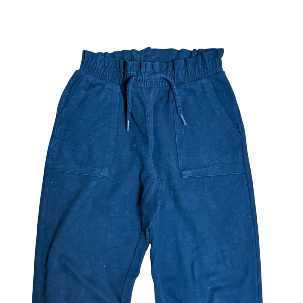 Zara Kids Long Cotton Black Joggers with Elastic waistband and cuffs – Size 9